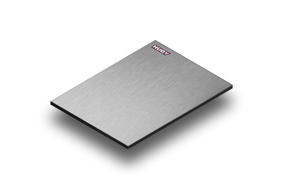 HUDY Planche de réglage Light 1/10 Piste - Gris argent (108302)
