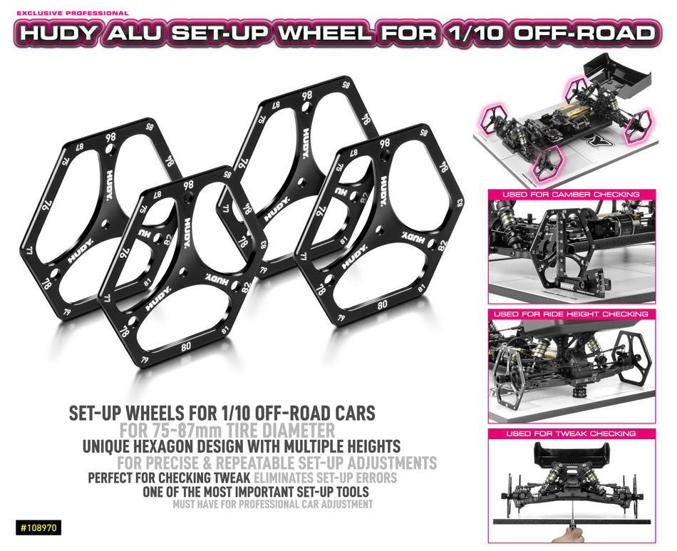 HUDY Roue de réglage pour 1/10 TT 108970