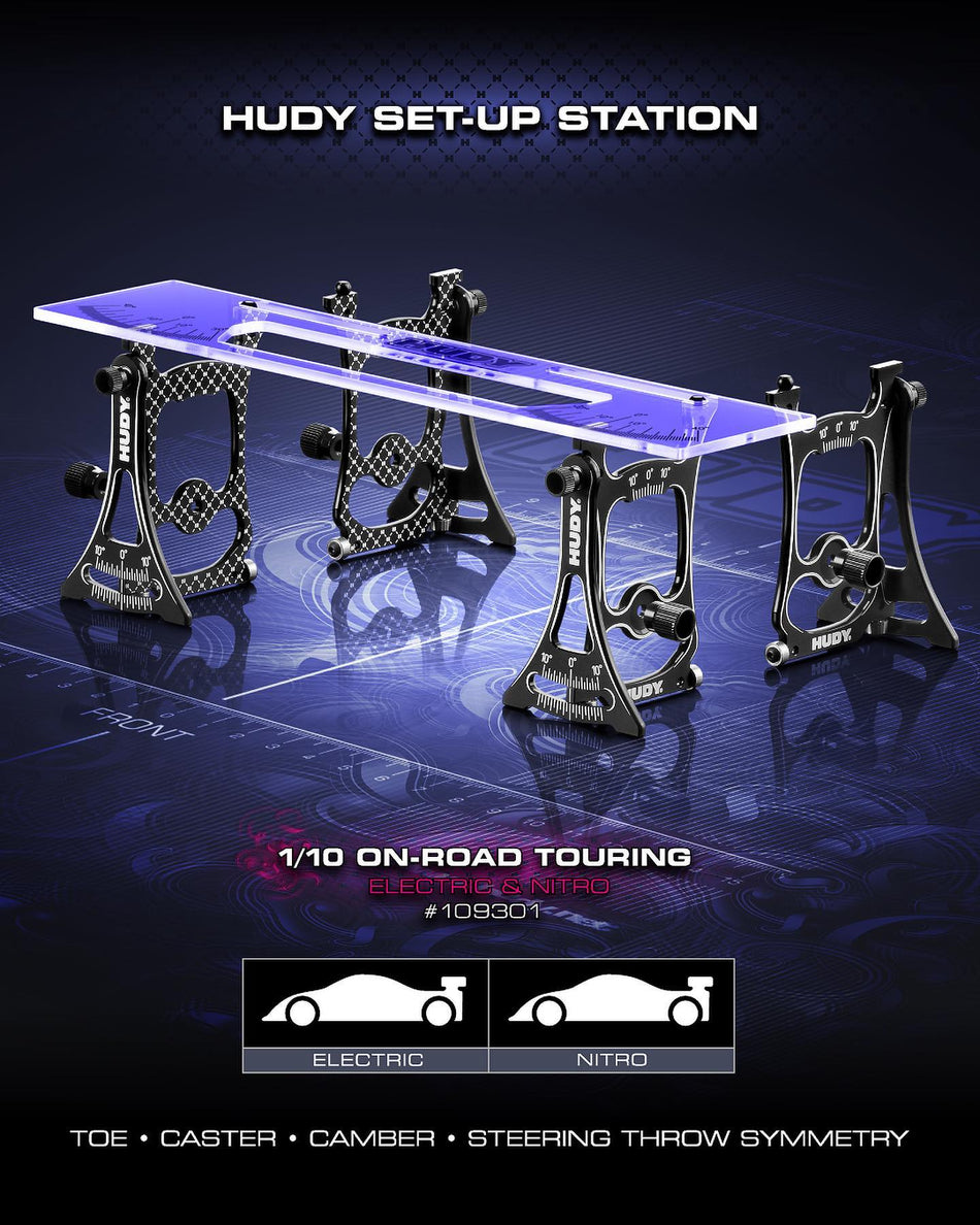 HUDY Banc de réglage Piste 1/10 (109301)