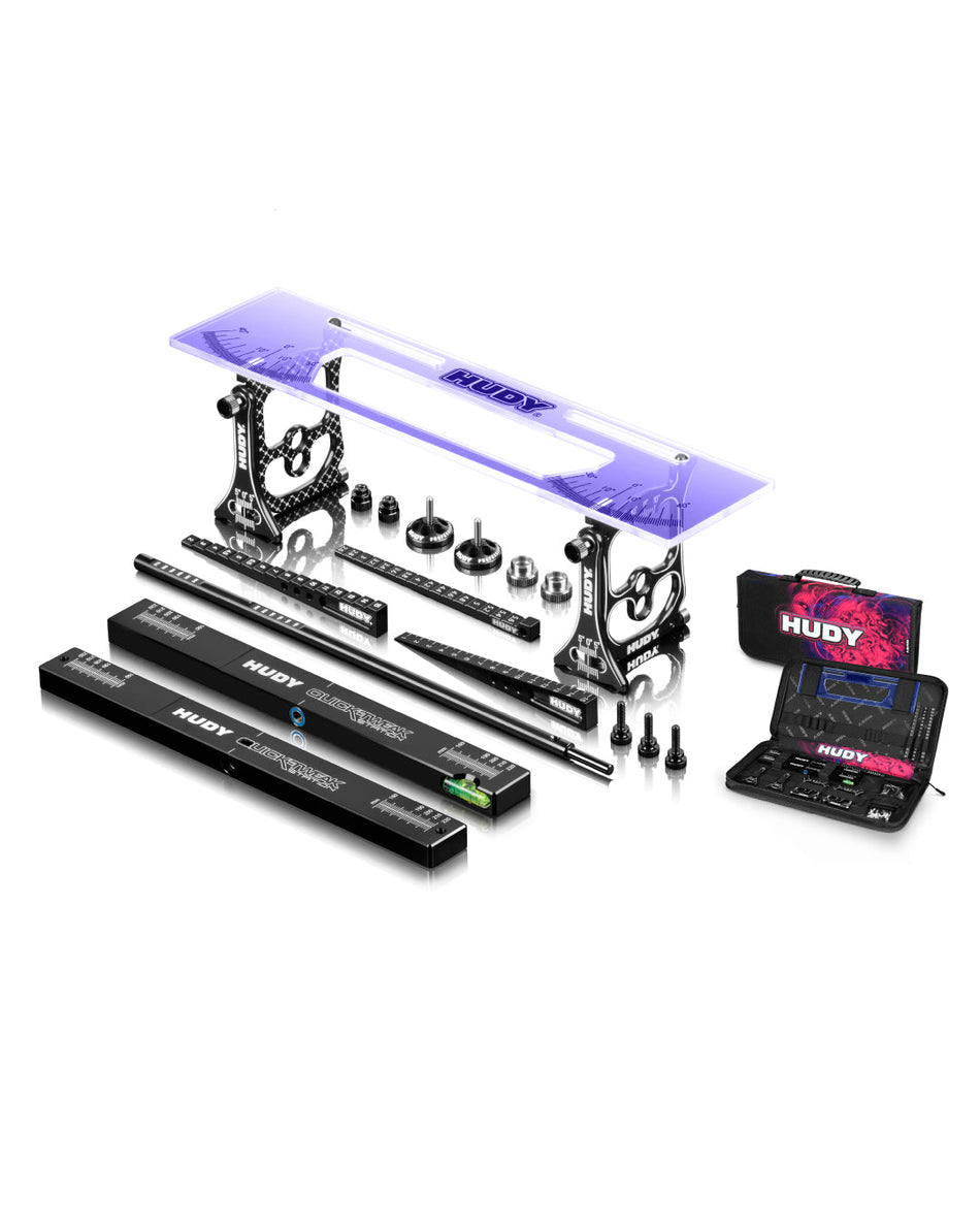 HUDY Banc réglage 1/10-1/12 PanCar + acc.+ sac transport 109451
