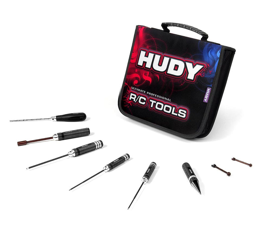 HUDY Set outils pour Touring 1/10 + trousse 190001