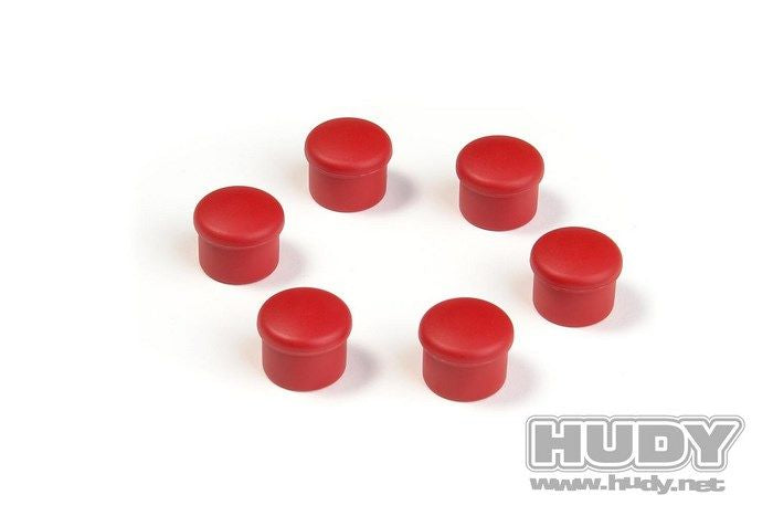 HUDY Bouchon de manche 18mm rouge (6) 195058-R