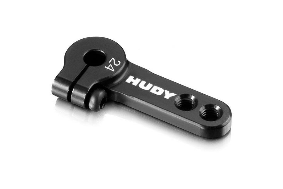 HUDY Palonnier de direction alu 2 trous avec vis 24T (293405)