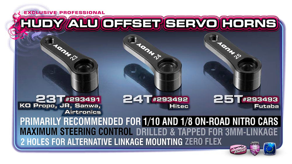 HUDY Palonnier de direction alu déporté 25T 293493