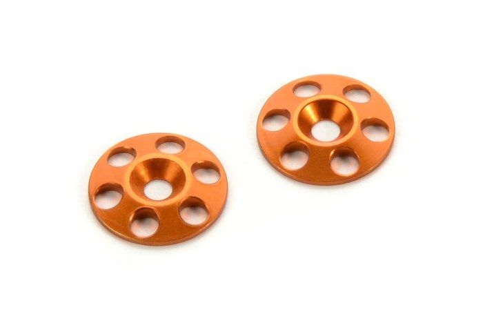HUDY Rondelles Alu pour aileron Orange (2) 293561-O