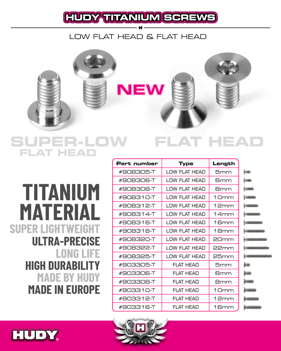 HUDY Vis titane SFH M3x6 (10) (903306-T)