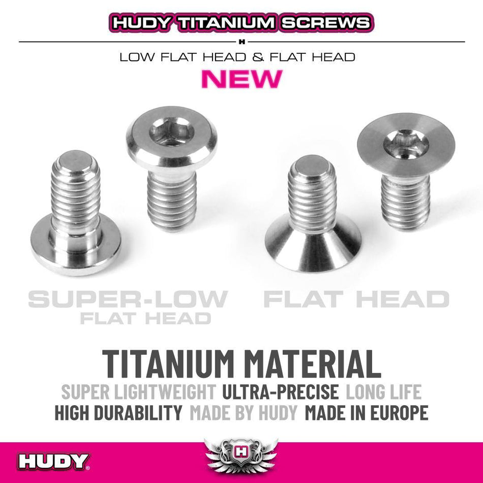 HUDY Vis titane SFH Low M3x25 (4) (908325-T)