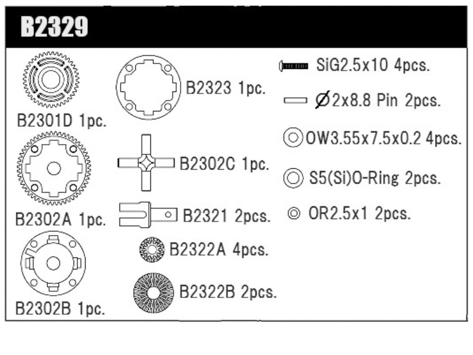 Mugen Kit Differentiel Msb1 B2329