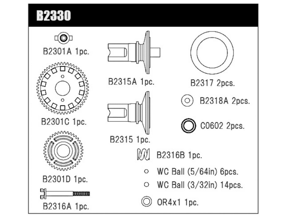 Mugen Kit Diff À Billes Msb1 B2330