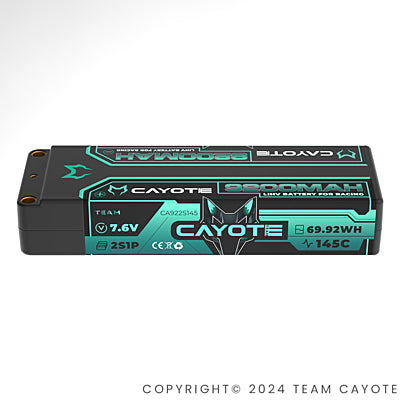 CAYOTE Racing 9200 mAh 2S 145C HV LiPo – Batterie Haute Capacité