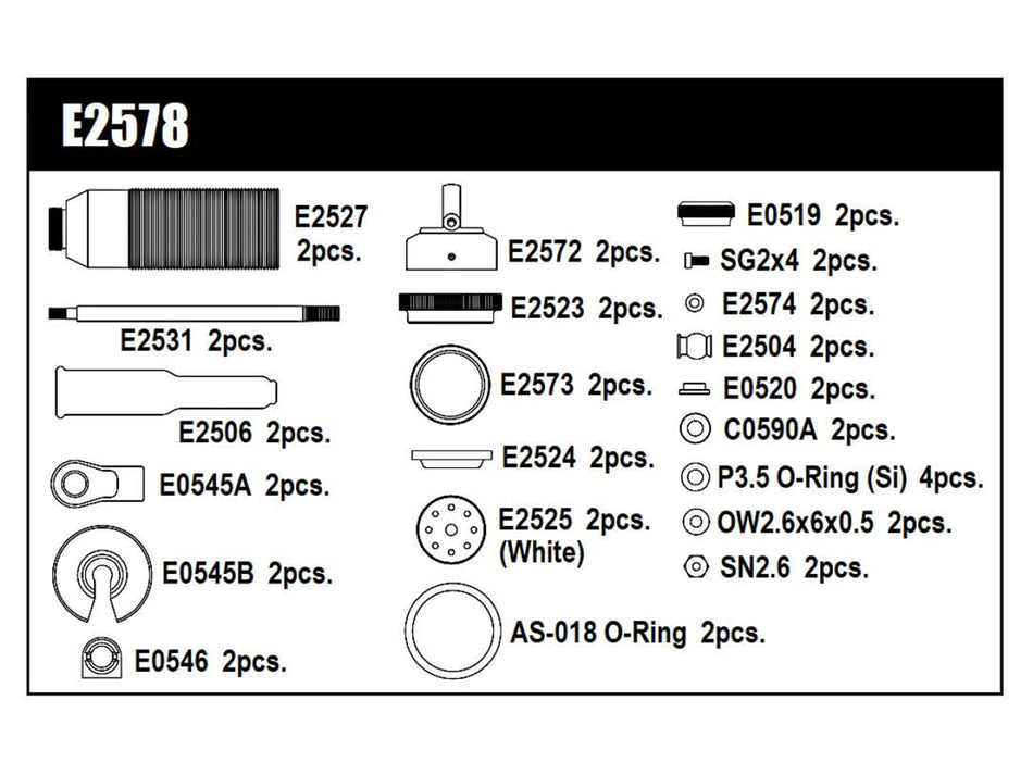 Mugen  Kit Complet Amortisseur Arriere  E2578