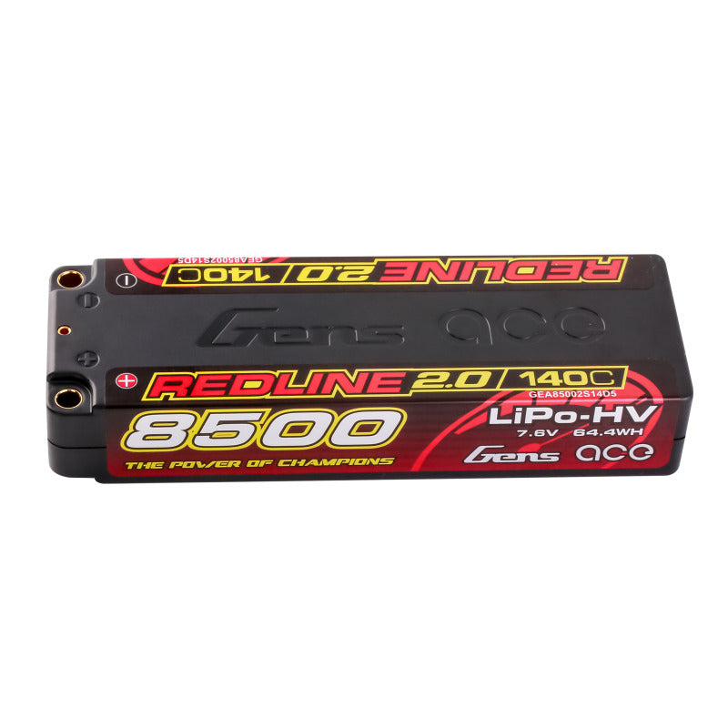 Gens ace Redline 2.0 Series 8500mAh 7.6V 2S 140C HV LiPo (5mm, 302g)