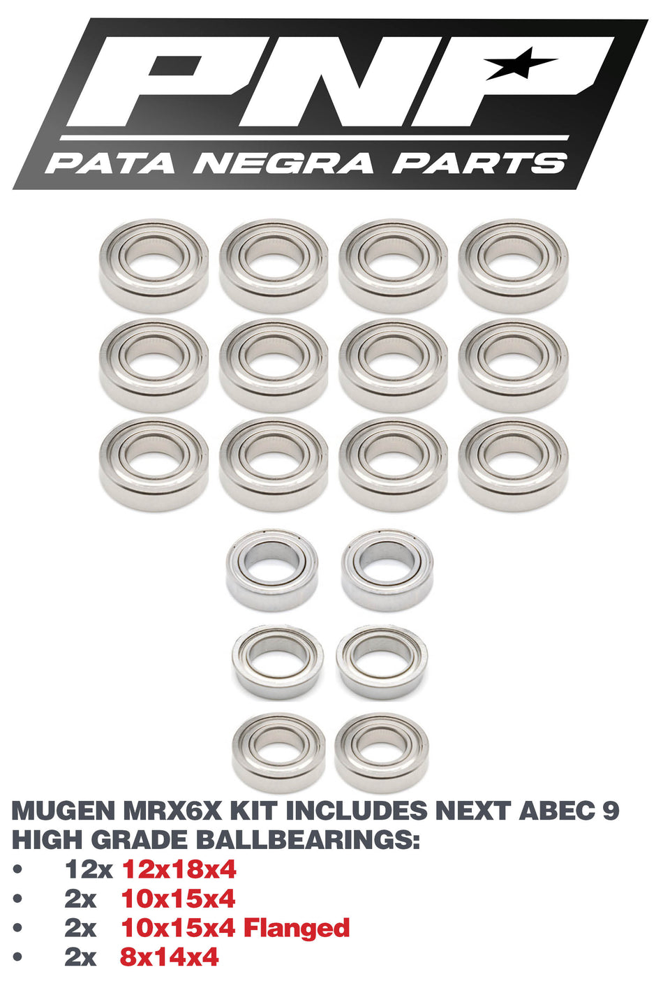 PNP ABEC 9 TRANSMISSION KIT MUGEN MRX6-X 2102