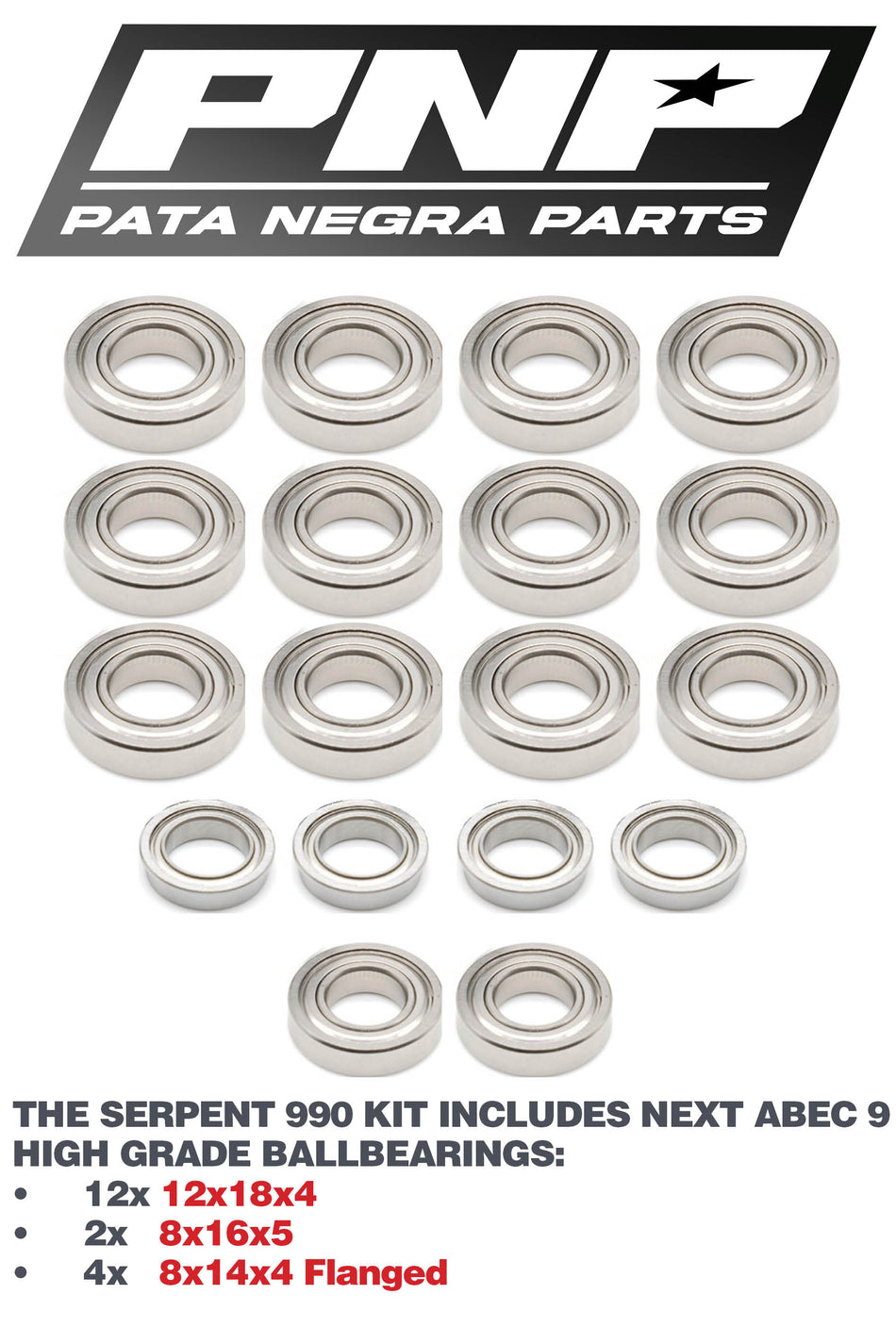 PNP ABEC 9 TRANSMISSION KIT SERPENT 990/990EVO 2103