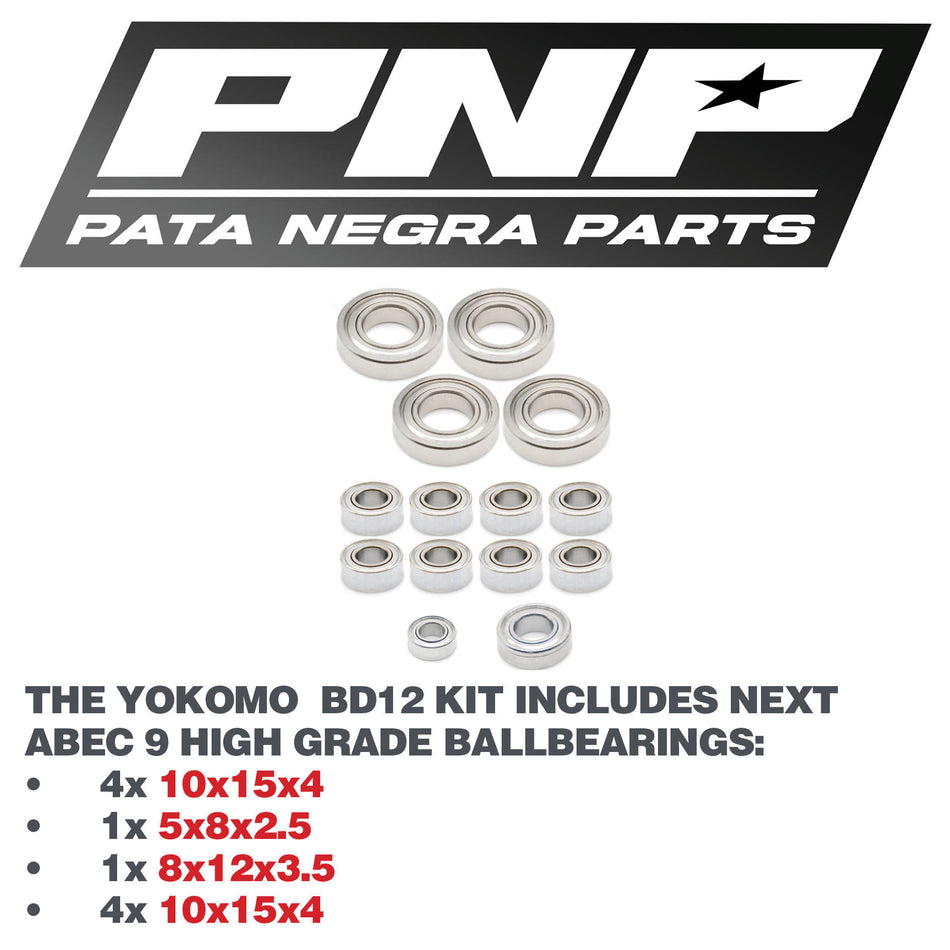 PNP ABEC 9 TRANSMISSION KIT YOKOMO BD12 2108