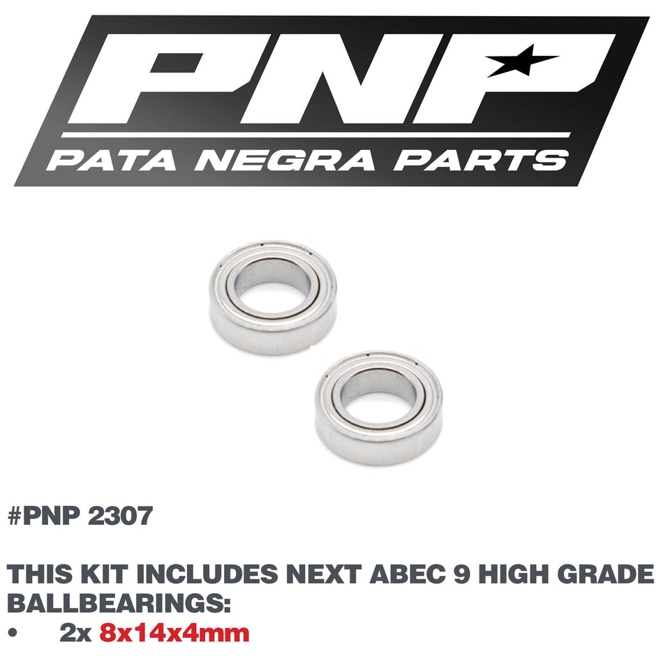 PNP ABEC 9 BALLBEARINGS 2X 8x14x4mm 2307