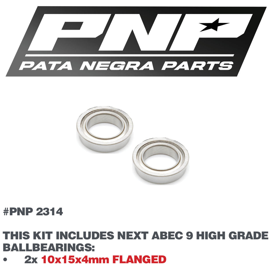 PNP ABEC 9 BALLBEARING 2X 10x15x4mm FLANGED 2314