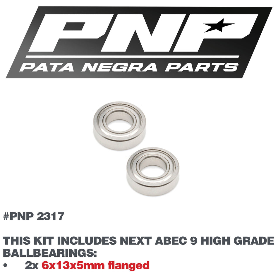 PNP ABEC9 BALLBEARING 2X 6x13x5mm (FLANG) 2317