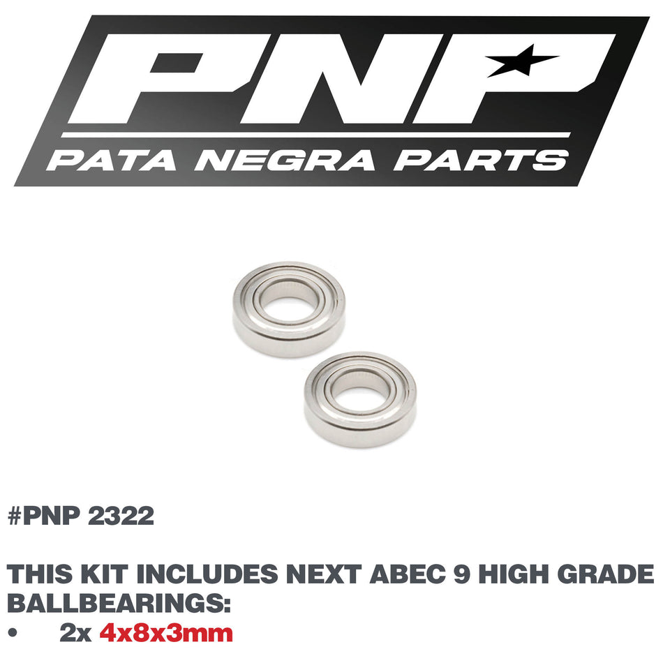 PNP ABEC9 BALLBEARING 2X 4x8x3mm 2322