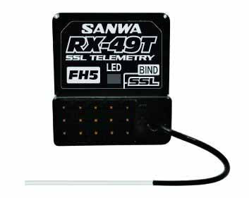 Récepteur SANWA RX-49-T 4 Canaux 2.4GHz FH5 SXR Étanche - S.107A41433B