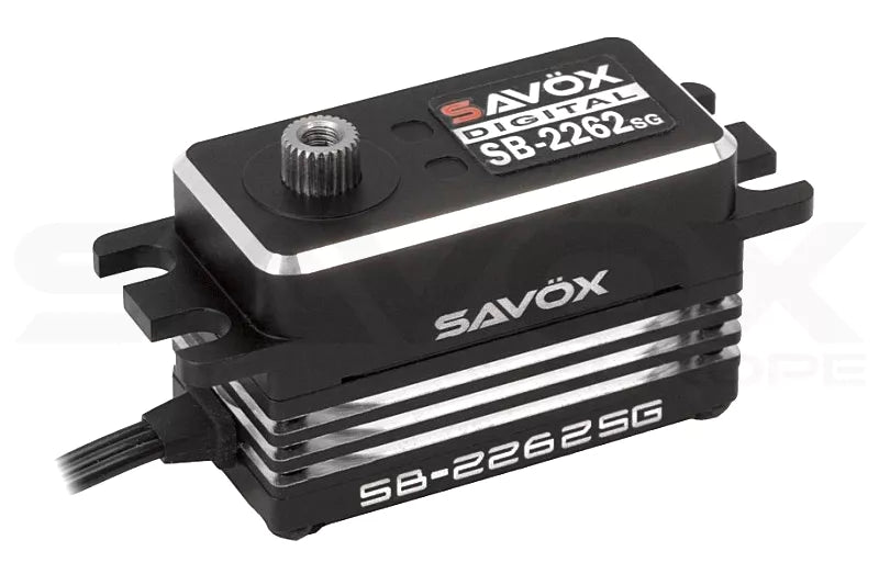 Servo Brushless Savox SB-2262SG Monster Low Profile HV - 32kg 0.065s - Engrenages Acier