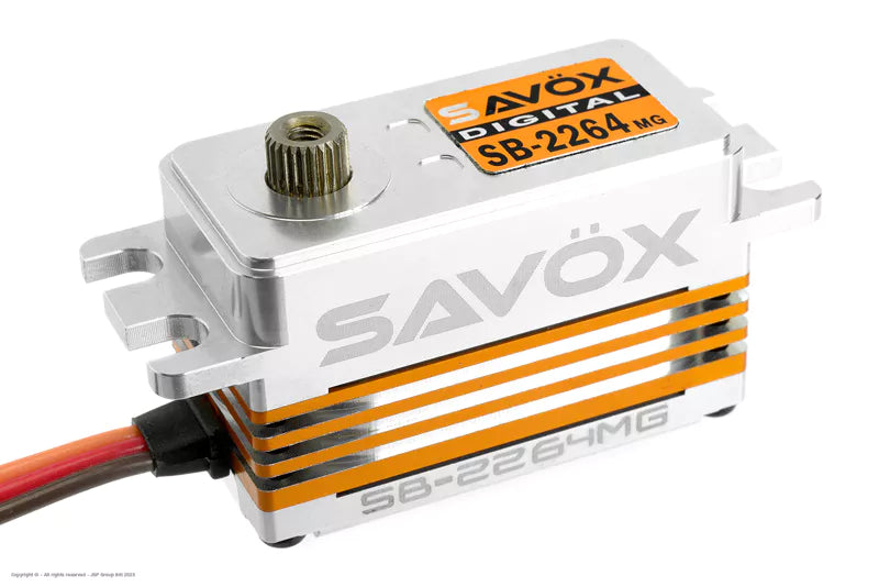 Servo Brushless Savox SB-2264MG Low Profile HV - 15kg 0.085s - Engrenages Acier