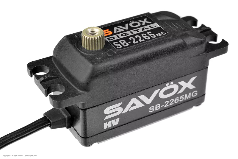 Servo Brushless Savox SB-2265MG Black Edition Low Profile HV - 17kg 0.07s - Engrenages Acier