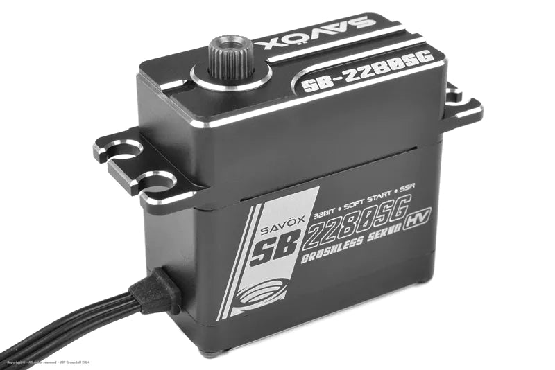 Servo Brushless Savox SB-2280SG Monster HV - 60kg 0.12s - Boîtier Aluminium Intégral