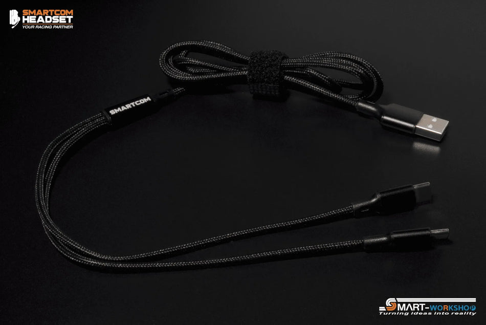 Câble de charge à double sortie (USB vers Type-C)