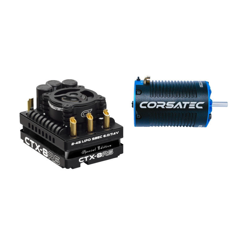Combo Corsatec CTX-8RS Black + Moteur CTR 1900kv – ESC & Moteur Brushless 1/8 & 1/10 – CT30001BKC-1900