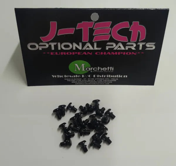 J-TECH Rivets légers en nylon noir pour fixation renforts de carosserie (12 pièces)