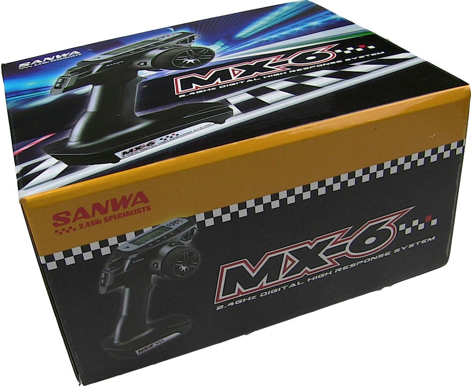 Sanwa MX-6 – Radio 2.4GHz FH-E + Récepteur RX-391W Waterproof
