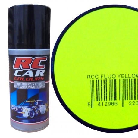 Spray lexan paint FLUO Yellow 1007 400ml, Réf RCC1007L